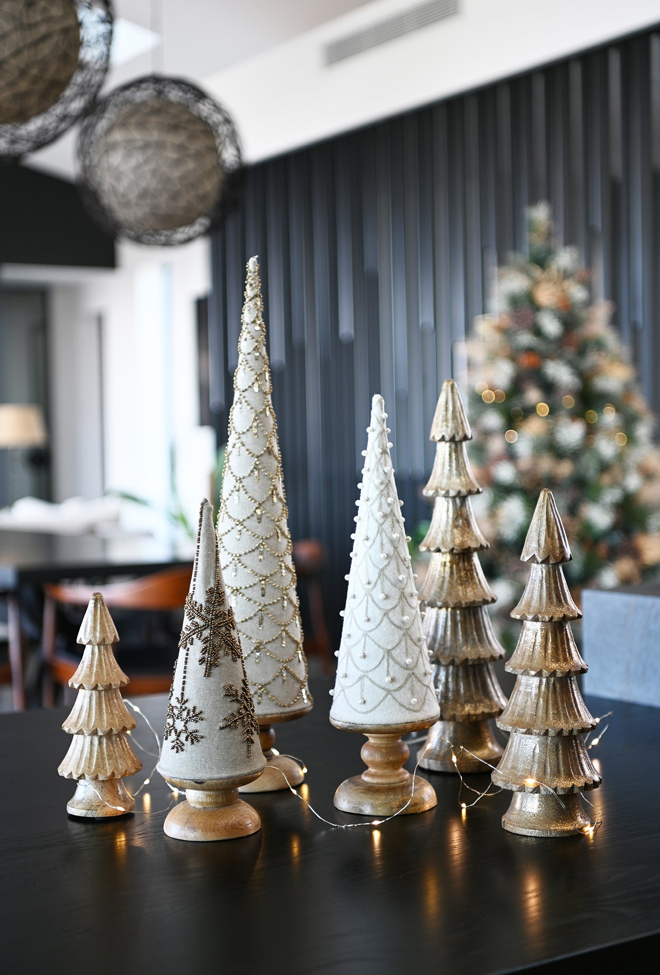 PRE ORDER: BEADED NATURAL STANDING TREE - SHORT