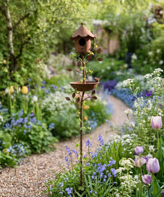 BIRDHOUSE GARDEN STAKE