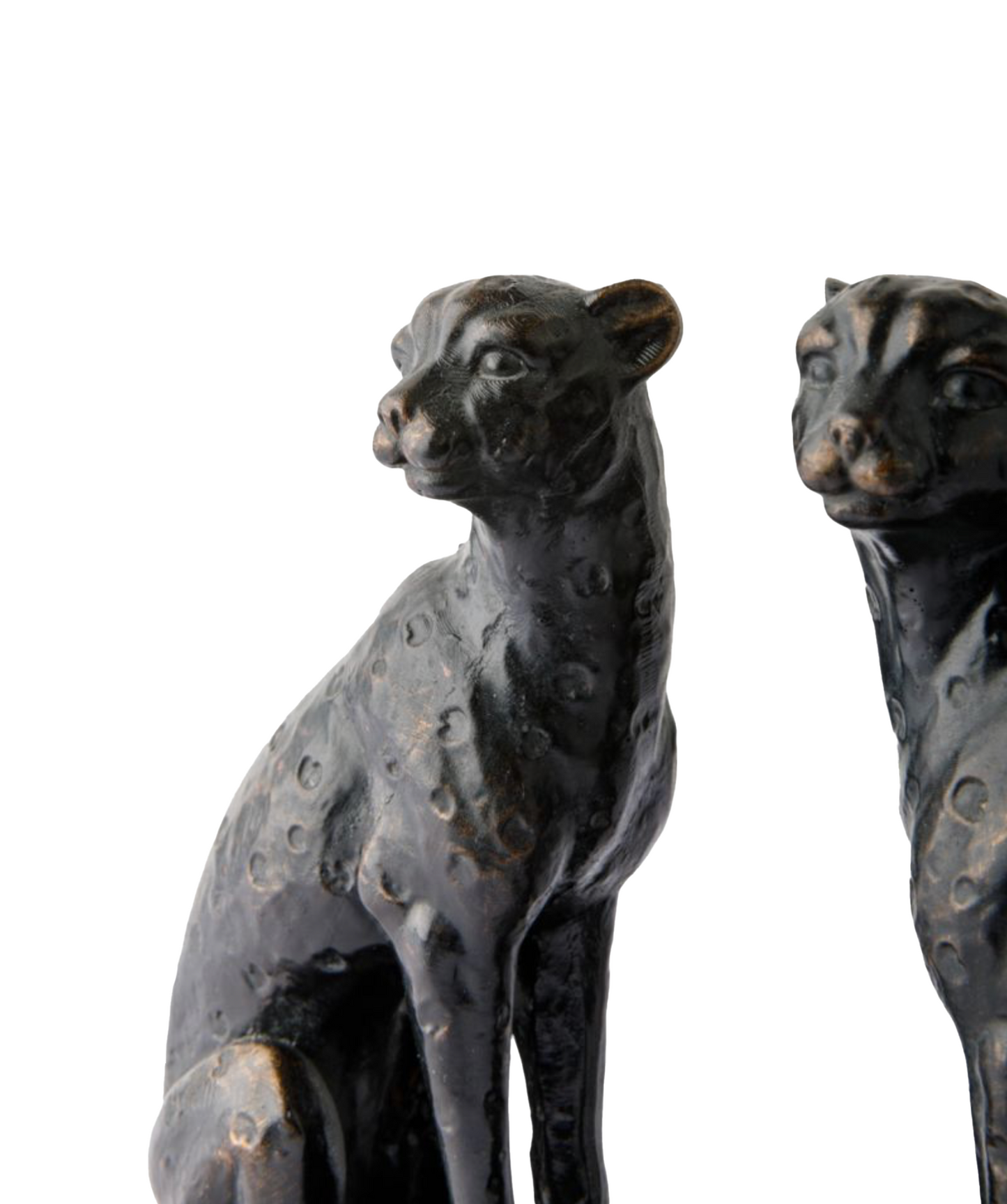 CHEETAH BRONZED FINISH BOOKENDS