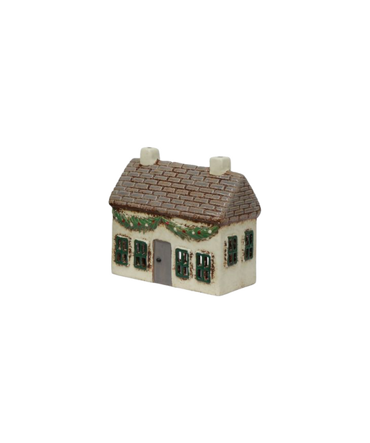 CHRISTMAS TEALIGHT COTTAGE WITH SWAG