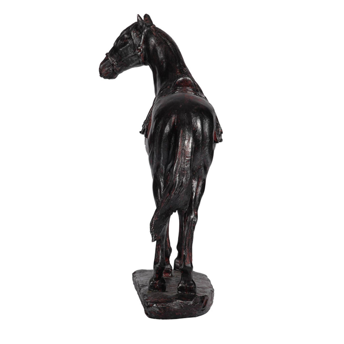 STANDING HORSE SCULPTURE - ANTIQUE BROWN