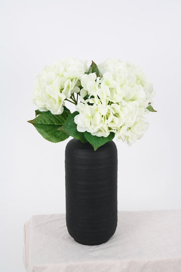 ELODIE REAL TOUCH HYDRANGEA 47CM - WHITE