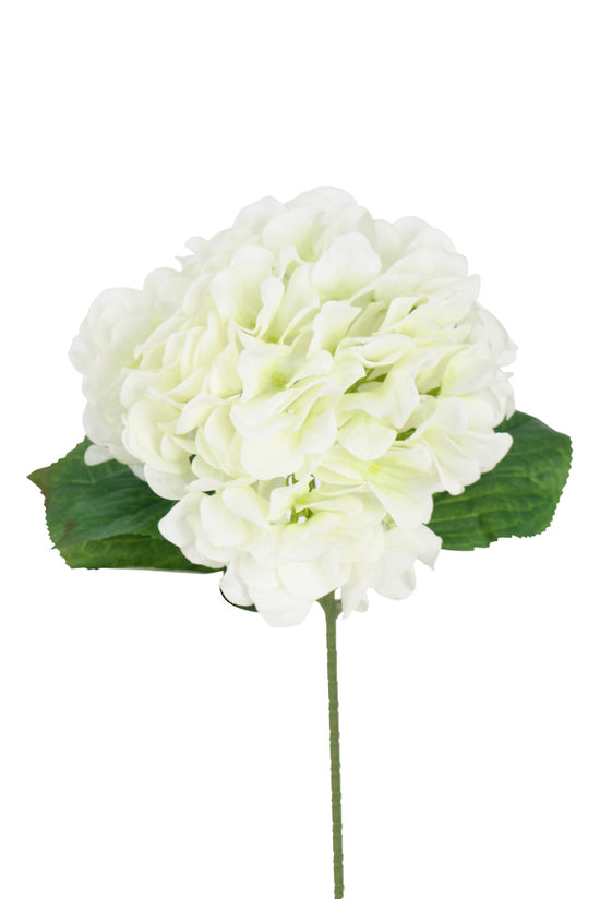 ELODIE REAL TOUCH HYDRANGEA 47CM - WHITE