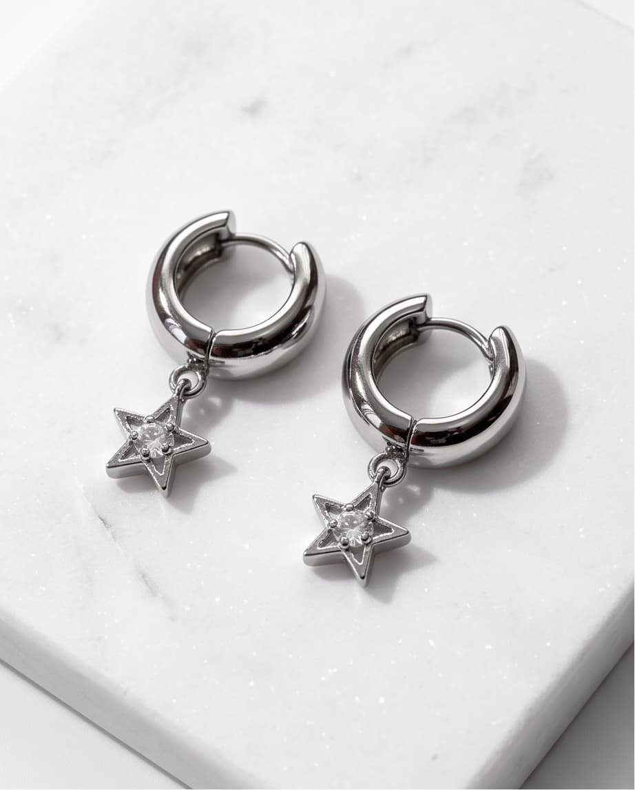 GRAZING STAR HUGGIE EARRINGS