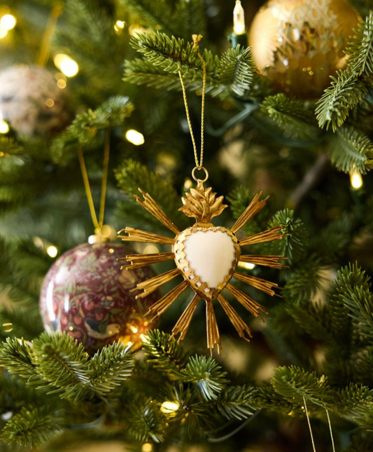 HANGING BURST HEART WITH STONE