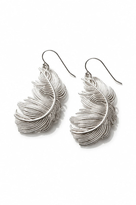 LIGHT AS A FEATHER EARRINGS - SILVER