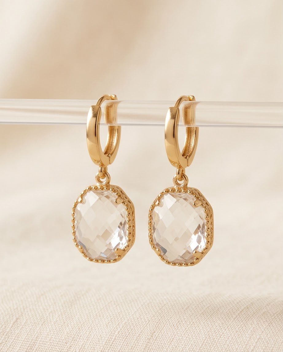 OTTAVIA HUGGIE EARRINGS - GOLD