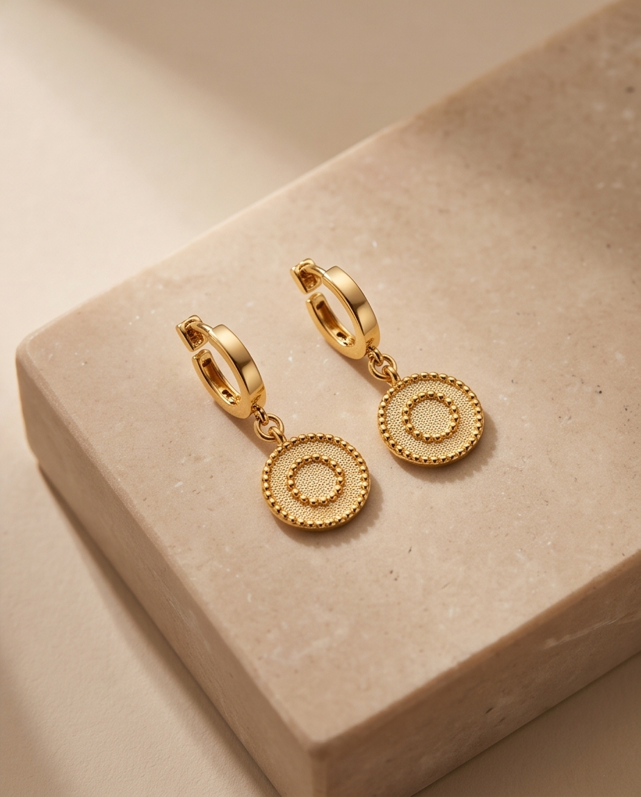 PEBBLETON EARRINGS - GOLD