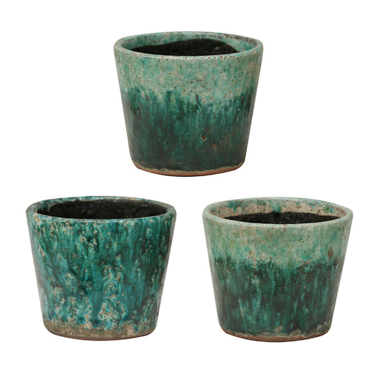 RUSTIC TEAL PLANTER