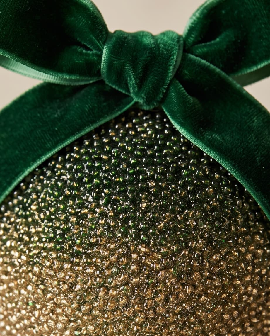 STARBURST GLASS BAUBLE - GREEN