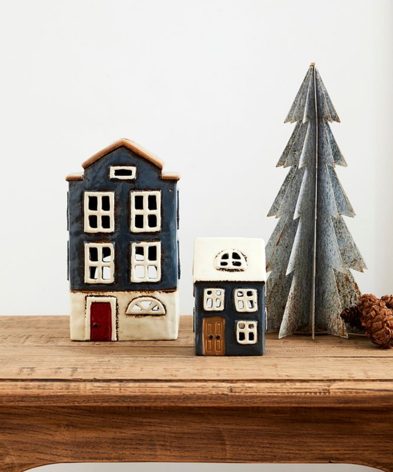 ALSACE TEALIGHT HOUSE - NAVY
