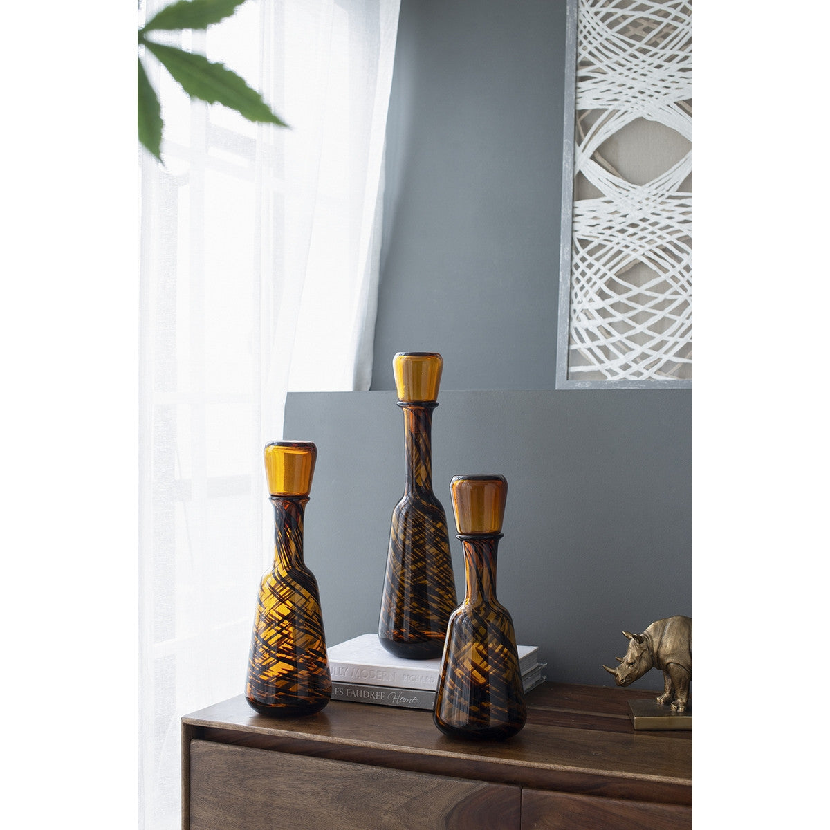 TOBACCO GLASS BOTTLE - LARGE