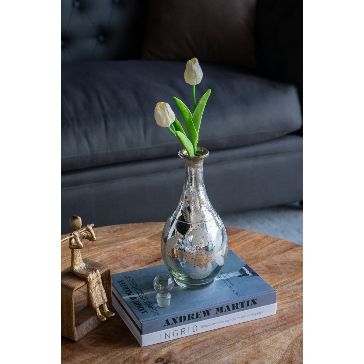 ANTIQUE MIRRORED VASE
