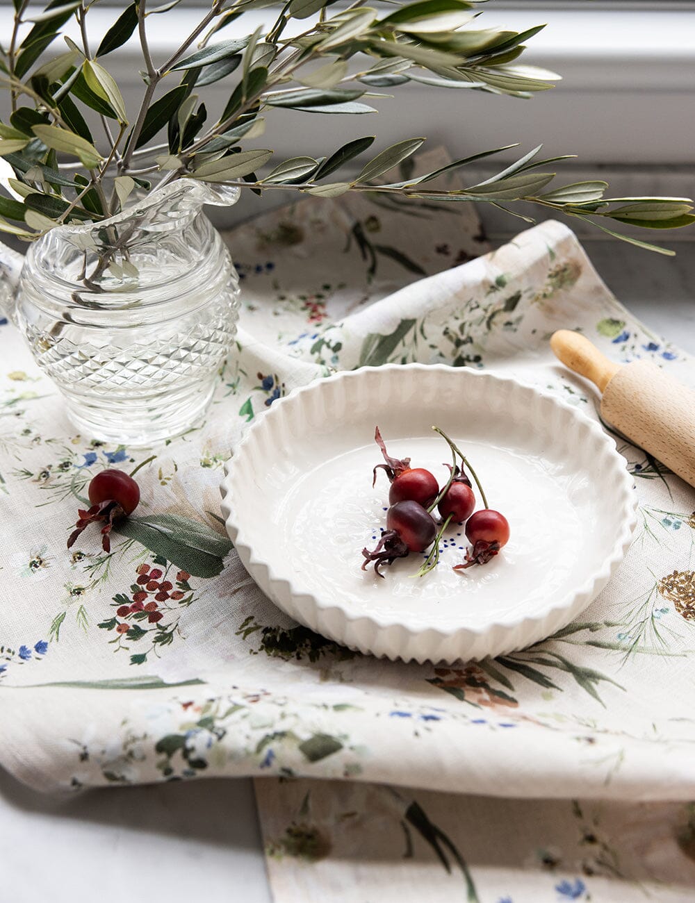 LIMITED EDITION: SUMMER PEONIES LINEN TEATOWEL