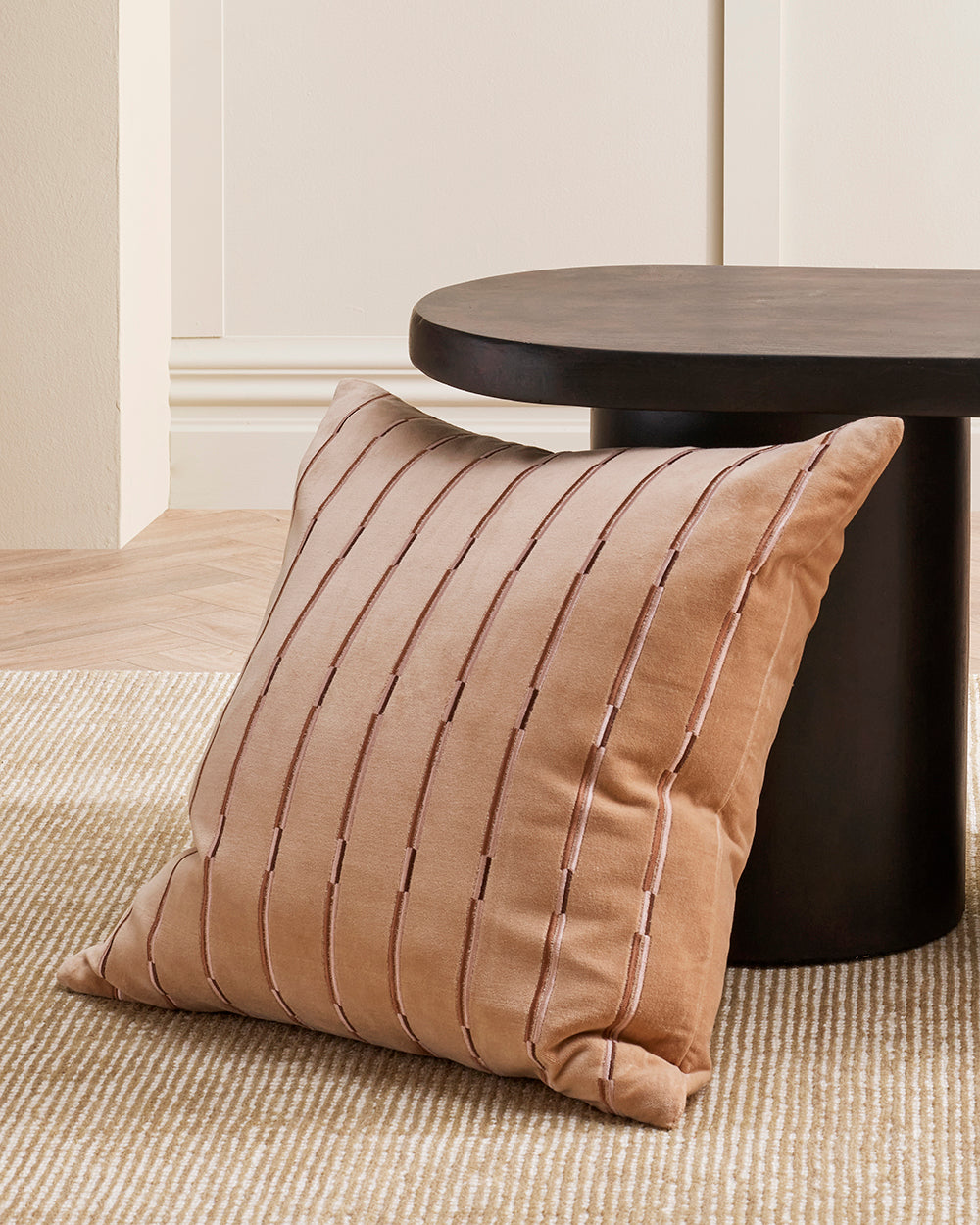 EDEN VELVET 55 X 55CM CUSHION - NOUGAT