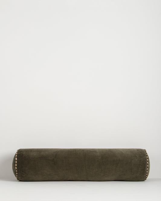 ELLIOT VELVET BOLSTER CUSHION - THYME