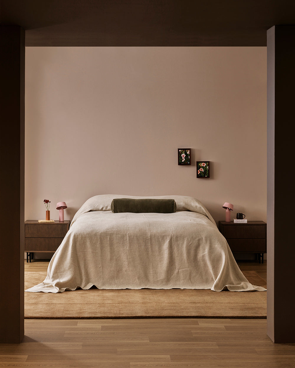ELLIOT VELVET BOLSTER CUSHION - THYME