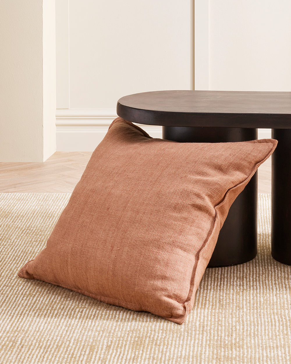 FLAXMILL 60 X 60CM CUSHION - CLAY