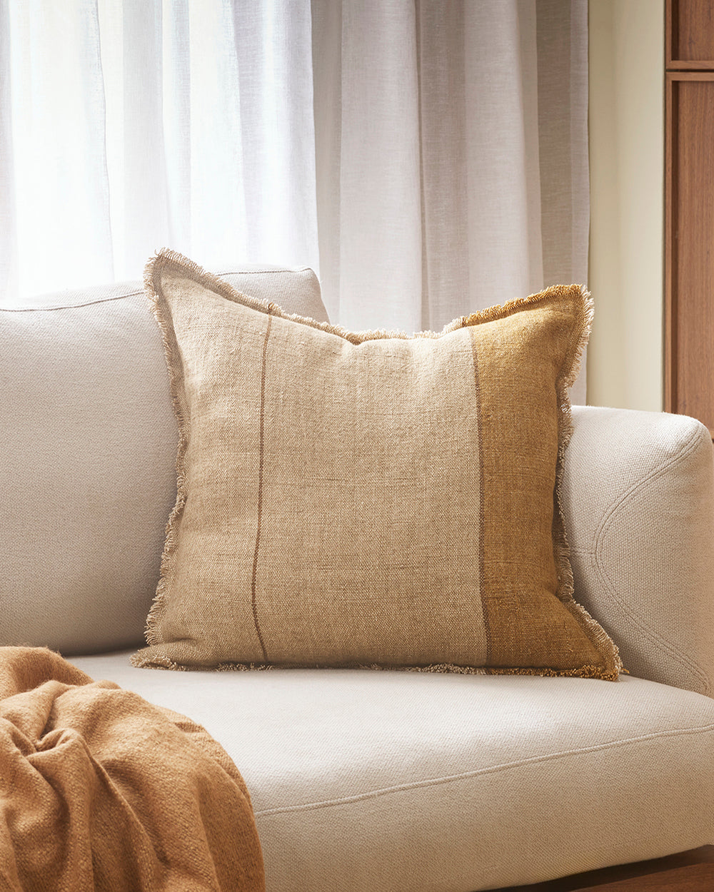 FRANKTON 50 X 50CM CUSHION - CARAMEL