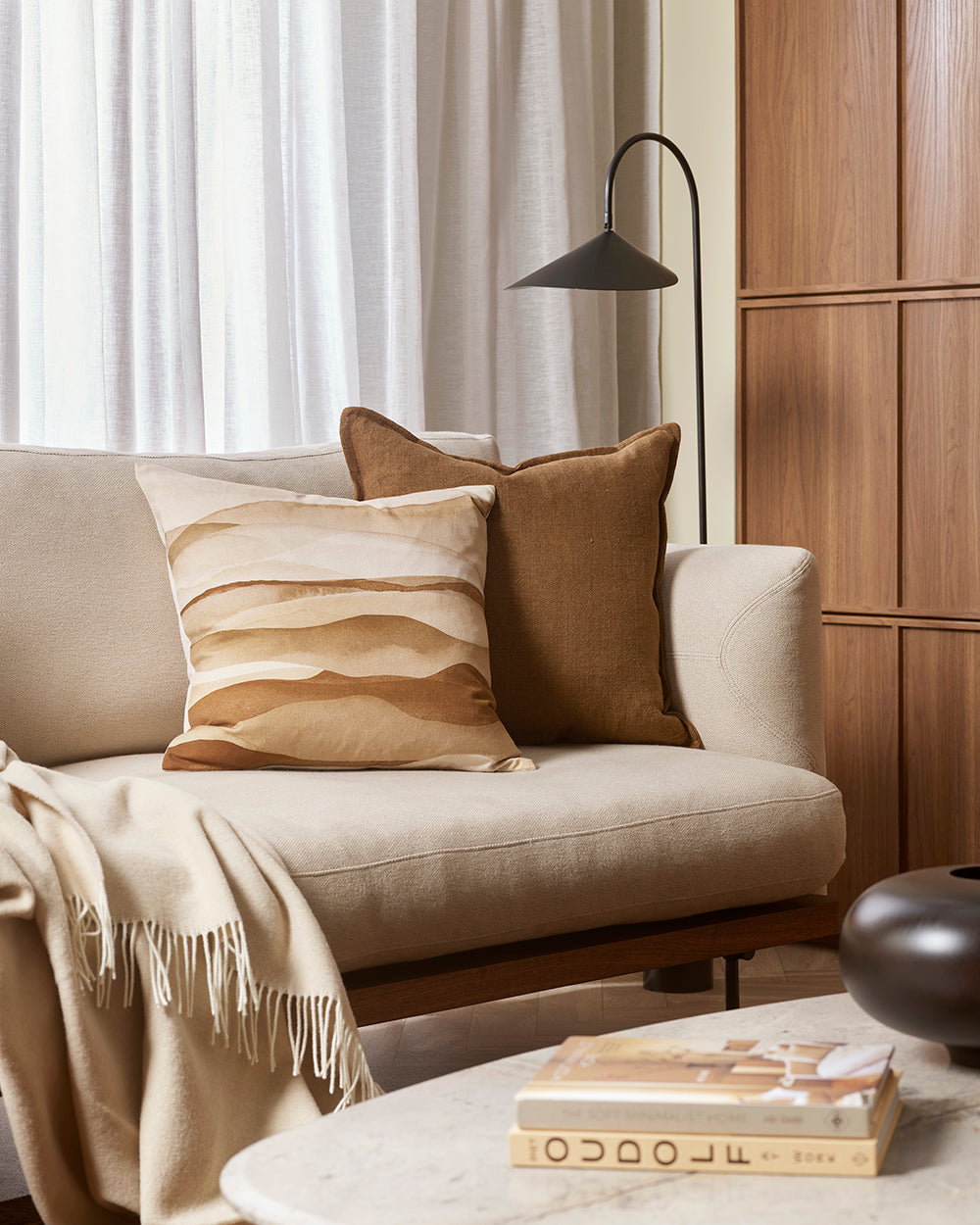 NAMIB 50 X 50CM CUSHION - TAN