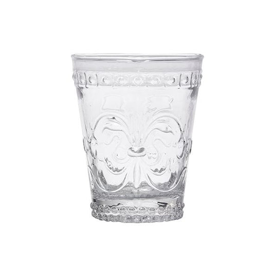 FLEUR DE LIS GLASS TUMBLER - SET OF 4