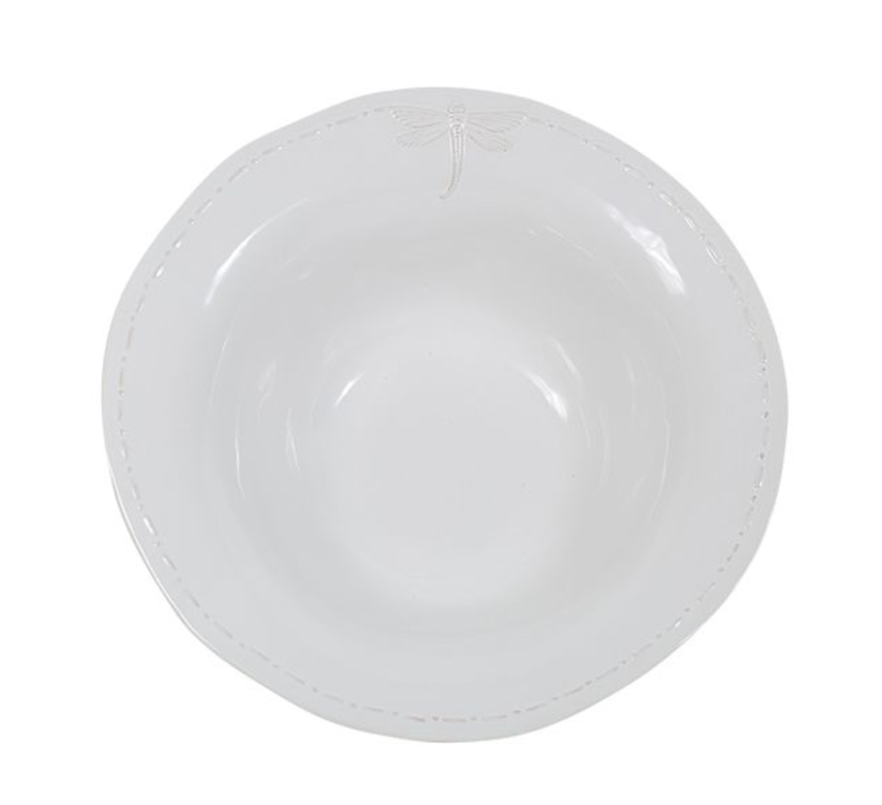 DRAGONFLY STONEWARE SALAD BOWL - LARGE