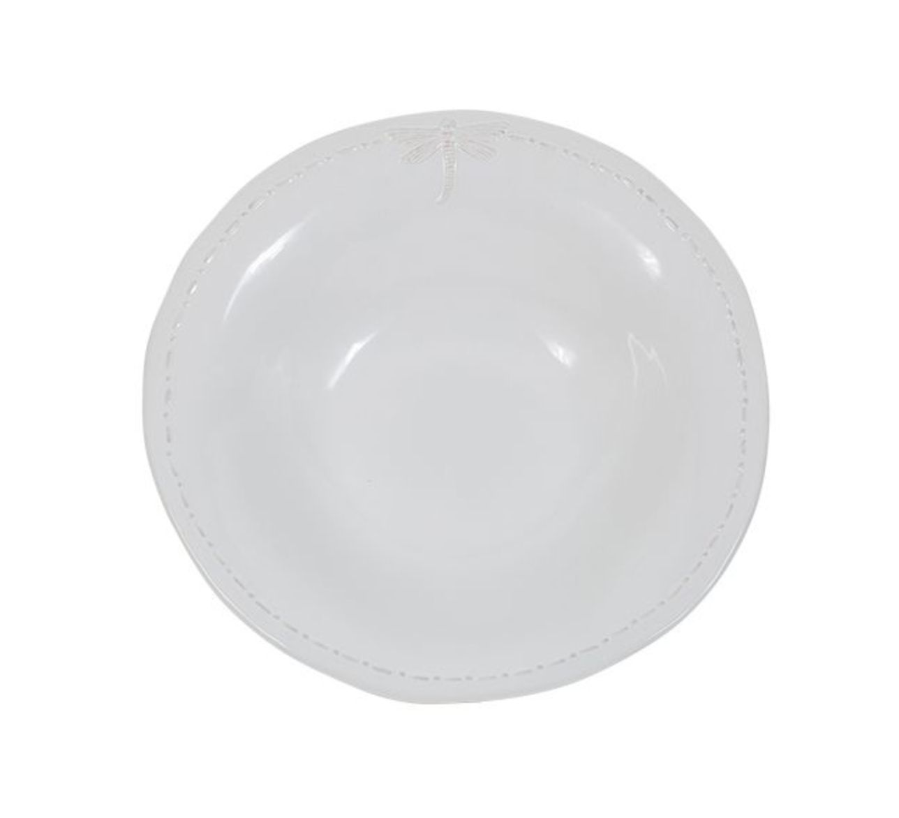 DRAGONFLY STONEWARE SALAD BOWL - SMALL