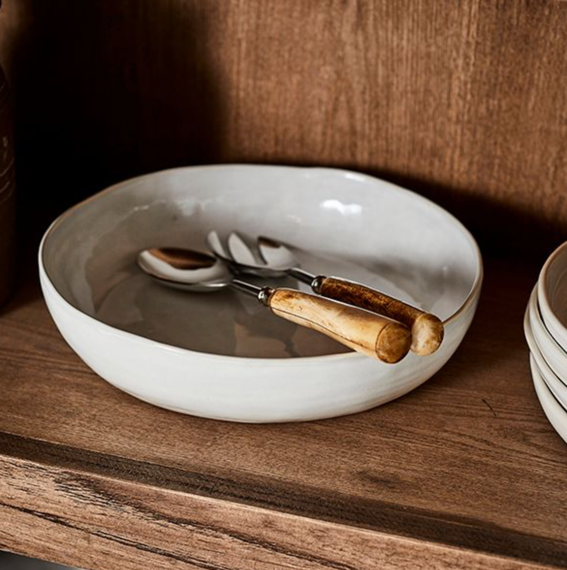 FRANCO RUSTIC WHITE LARGE BOWL