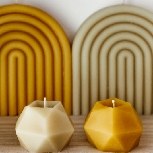 GEMSTONE BEESWAX CANDLE - NATURAL