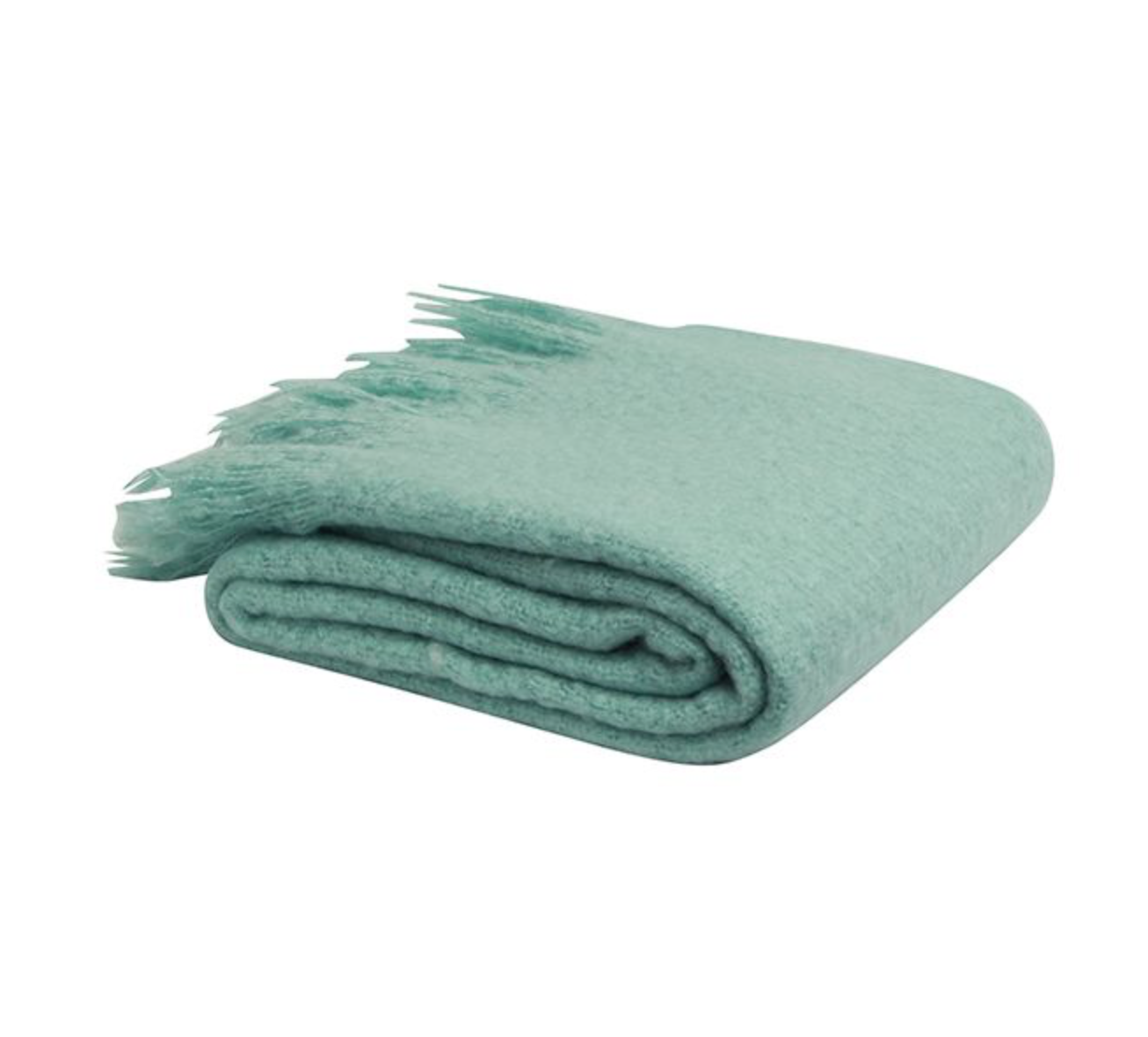 DUCK EGG BLUE TASSEL THROW