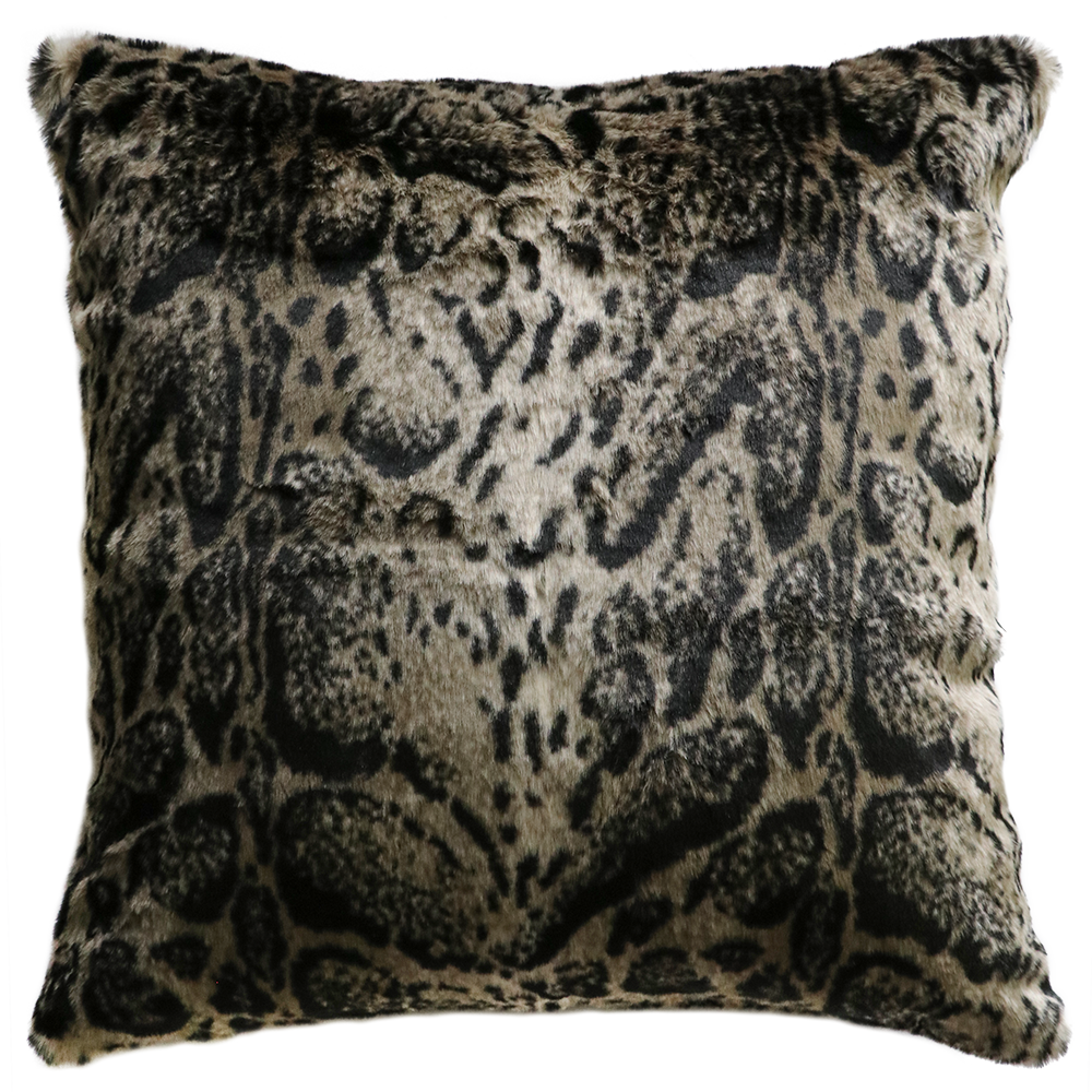 AFRICAN LEOPARD FAUX FUR CUSHIONS