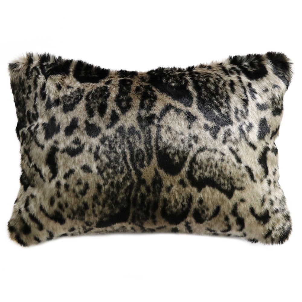 AFRICAN LEOPARD FAUX FUR CUSHIONS