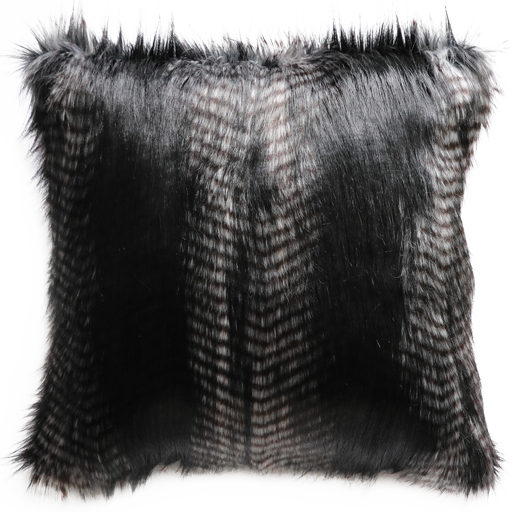 BLACK COYOTE FAUX FUR CUSHIONS
