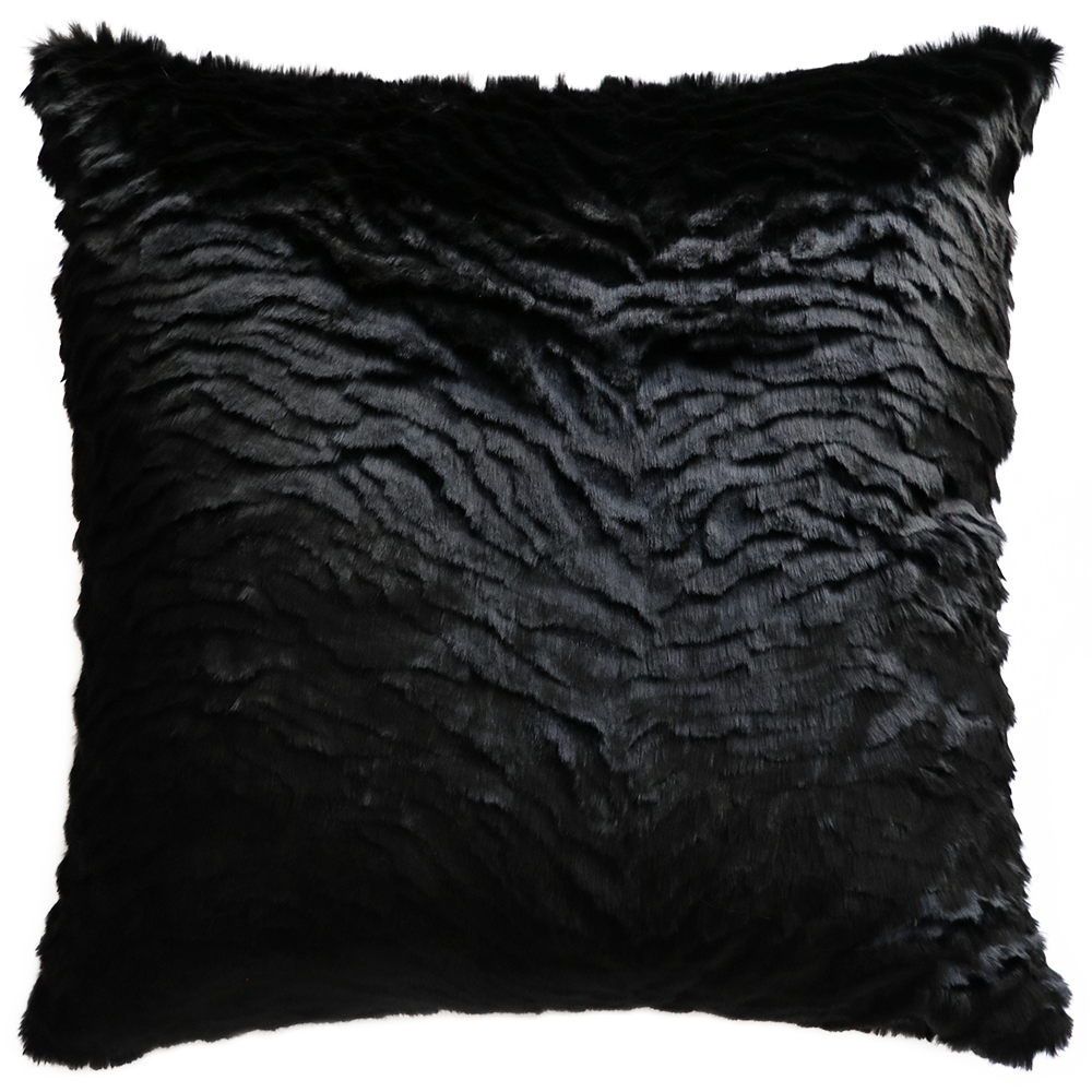 BLACK TIGER FAUX FUR CUSHIONS