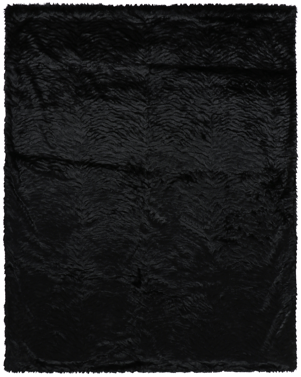 BLACK TIGER FAUX FUR THROW