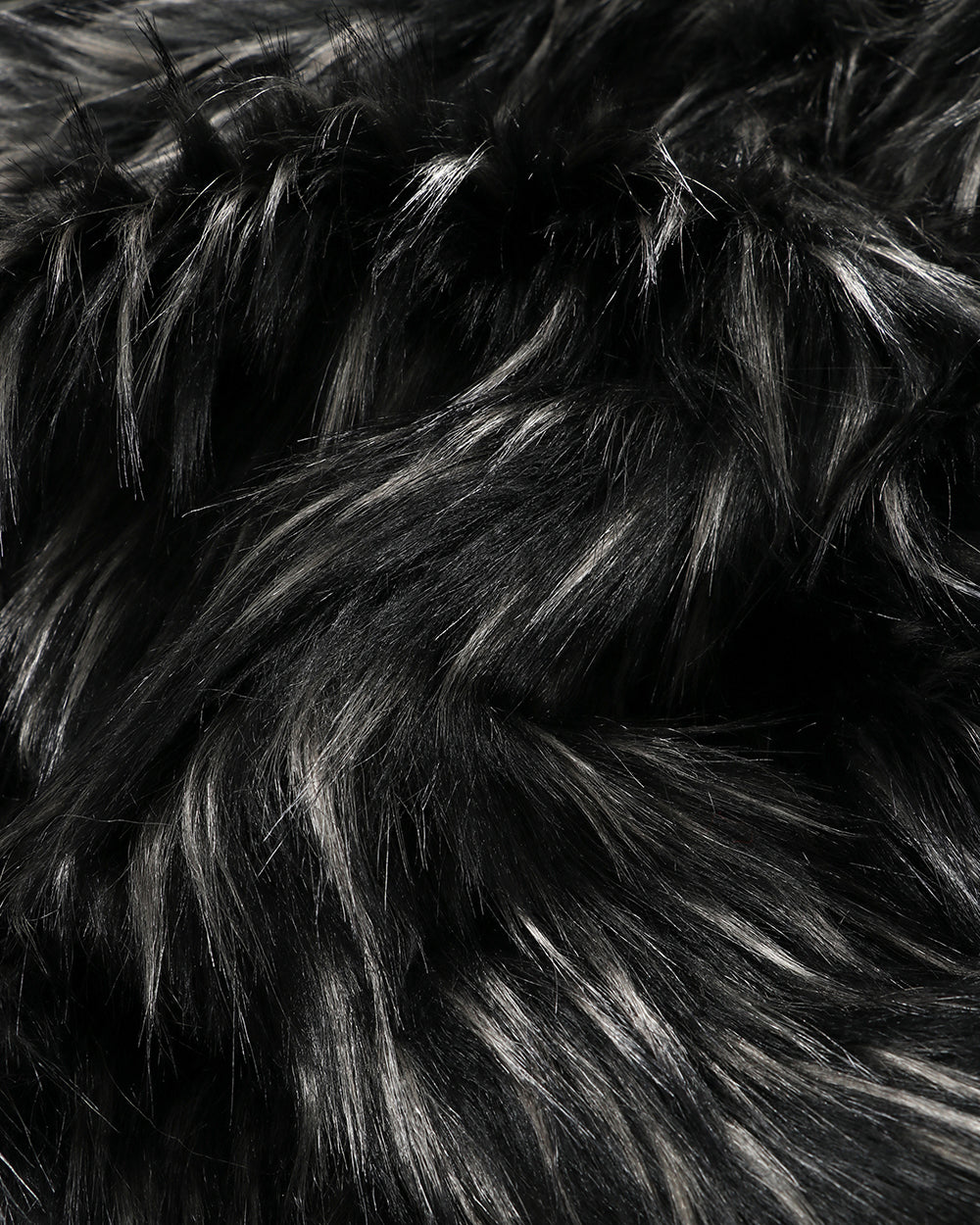 EBONY PLUME FAUX FUR THROW