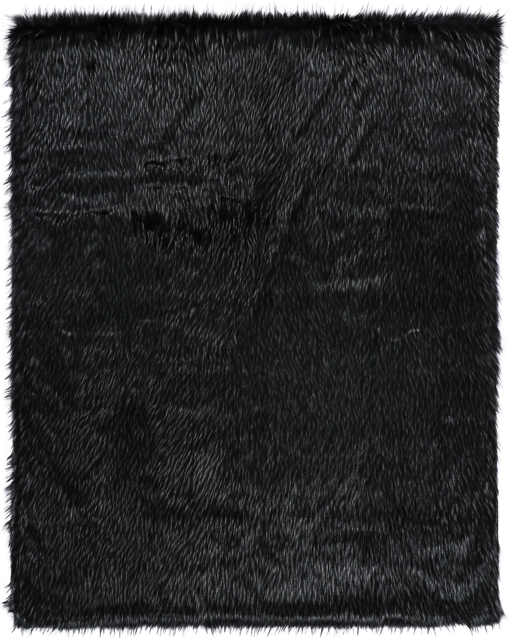 EBONY PLUME FAUX FUR THROW