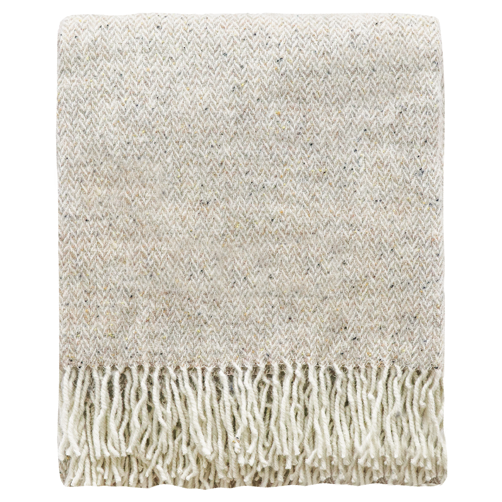 FEATHERSTON NZ WOOL THROW - OATMEAL