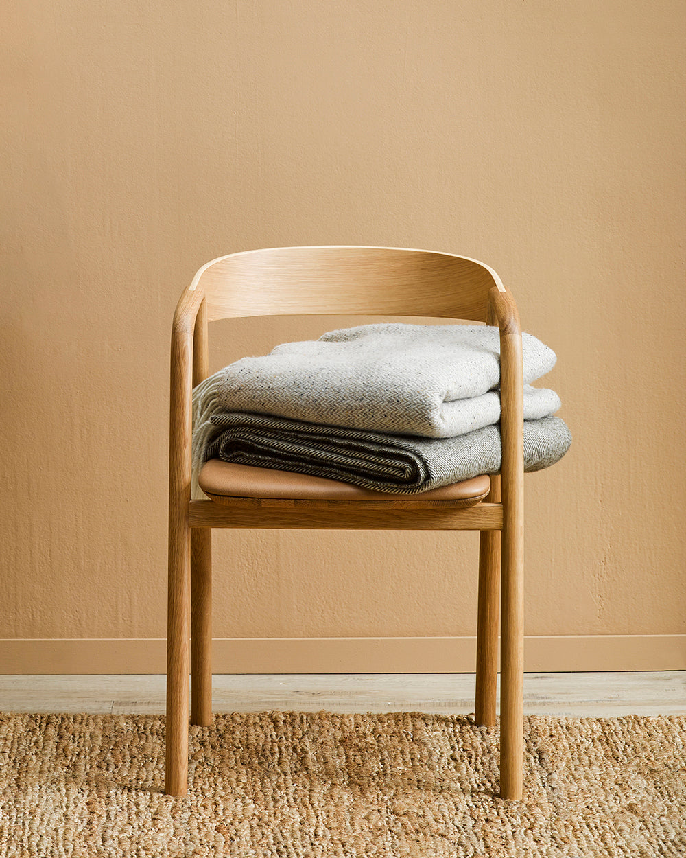 FEATHERSTON NZ WOOL THROW - OATMEAL
