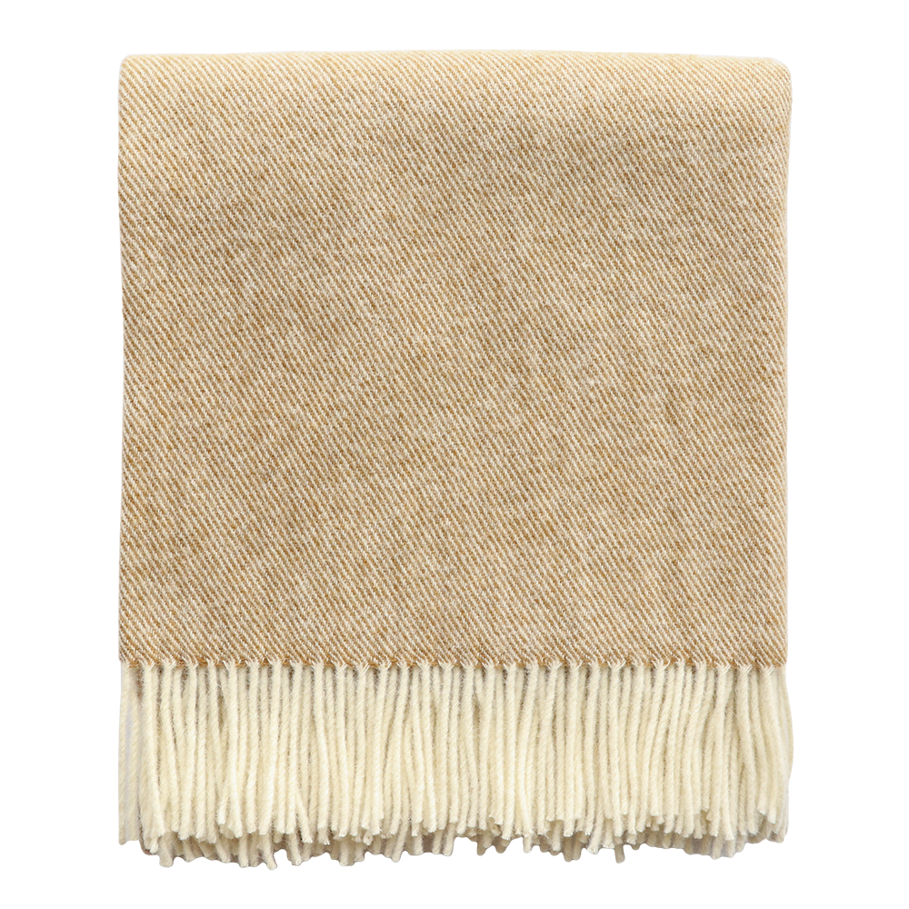 MARTINBOROUGH NZ LAMBS WOOL THROW - OCHRE