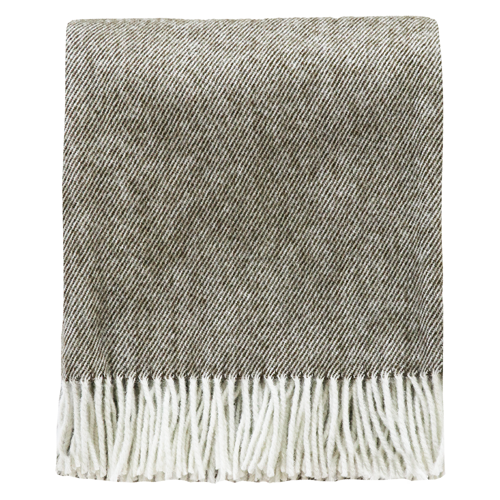MARTINBOROUGH NZ LAMBS WOOL THROW - OLIVE