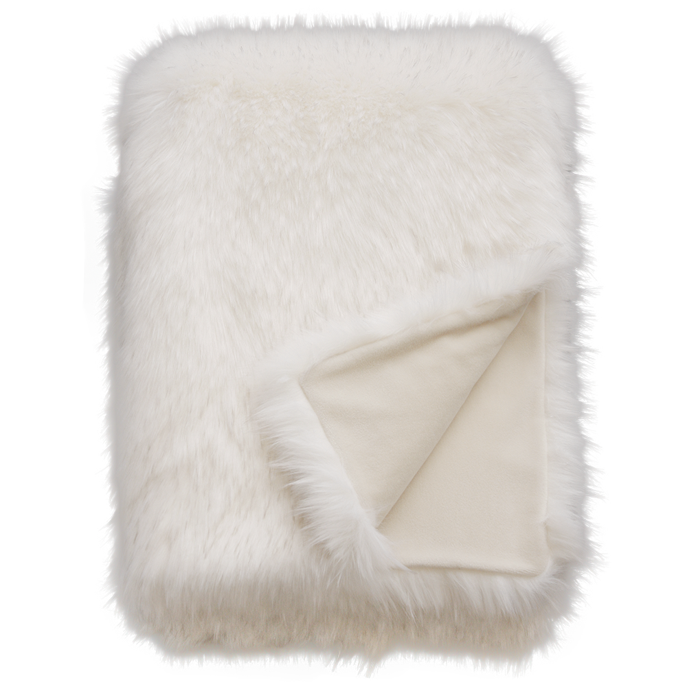 NORWEGIAN FOX FAUX FUR THROW