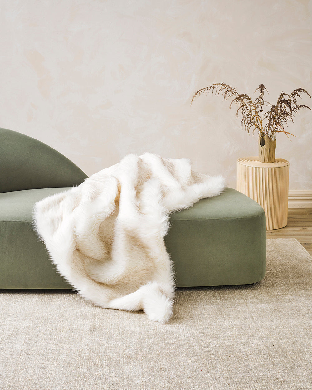 NORWEGIAN FOX FAUX FUR THROW