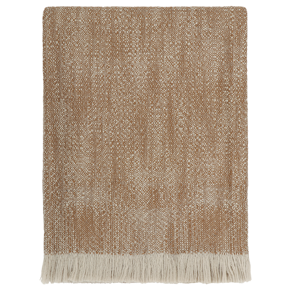 PERENDALE WOOL THROW - CINNAMON