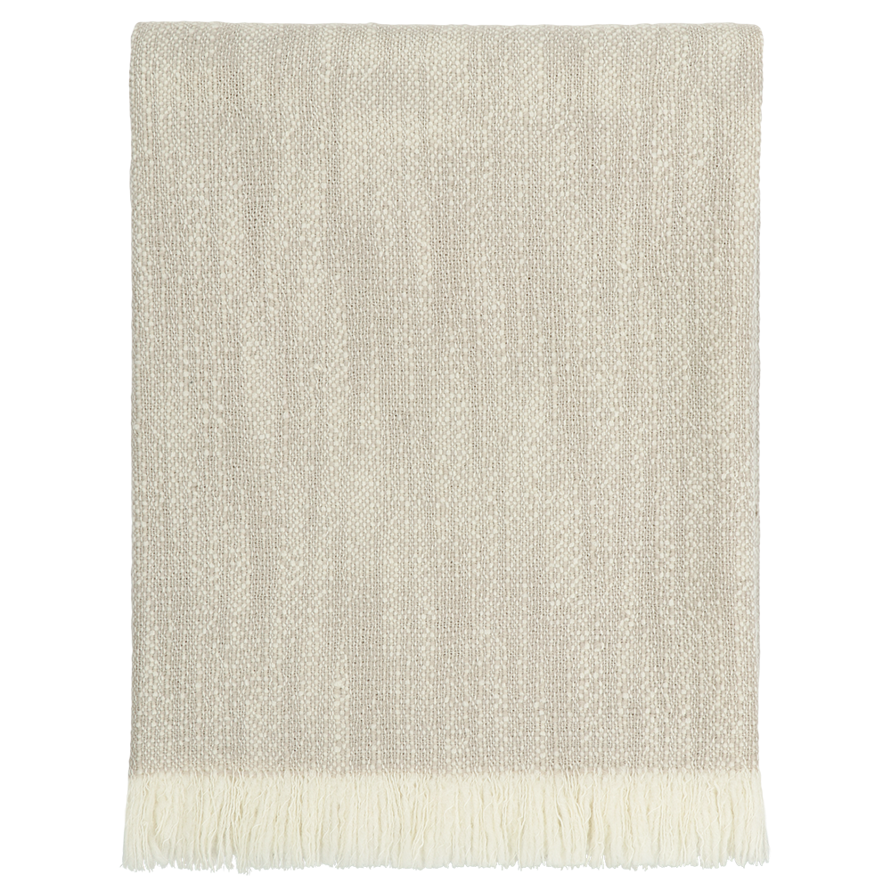 PERENDALE WOOL THROW - OATMEAL