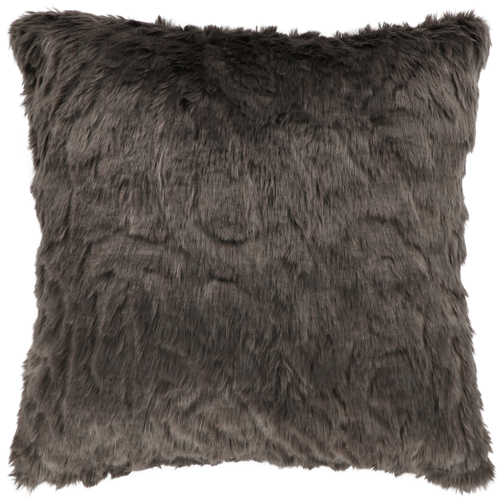 PEWTER CHINCHILLA FAUX FUR CUSHIONS