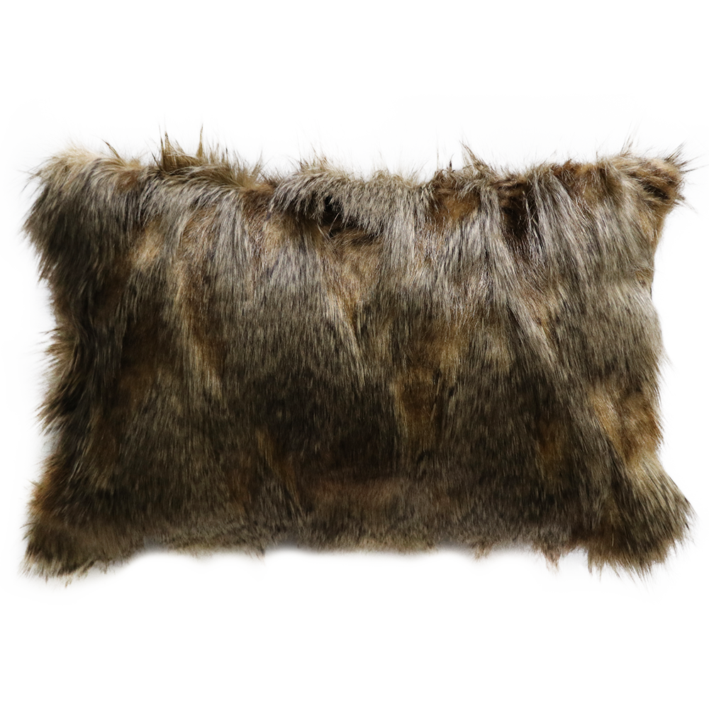 RED FOX FAUX FUR CUSHIONS
