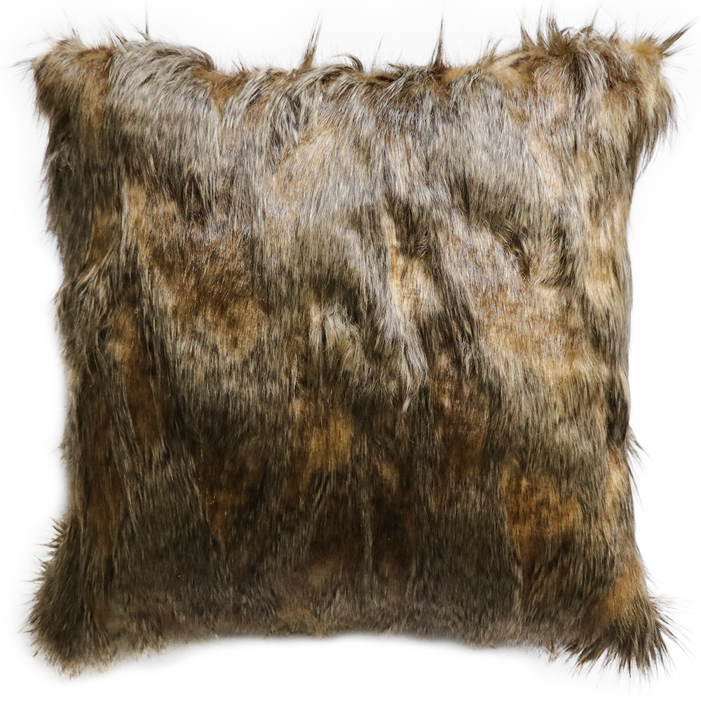 RED FOX FAUX FUR CUSHIONS