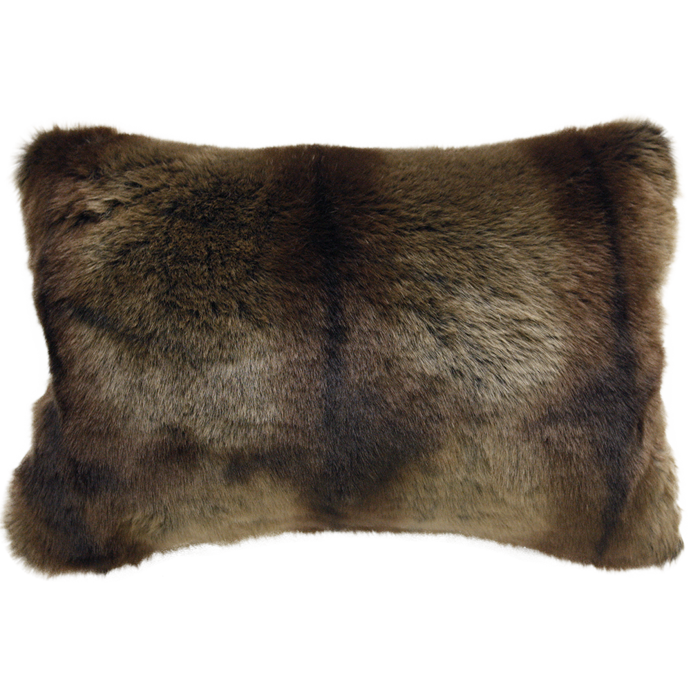 RED LEMUR FAUX FUR CUSHIONS