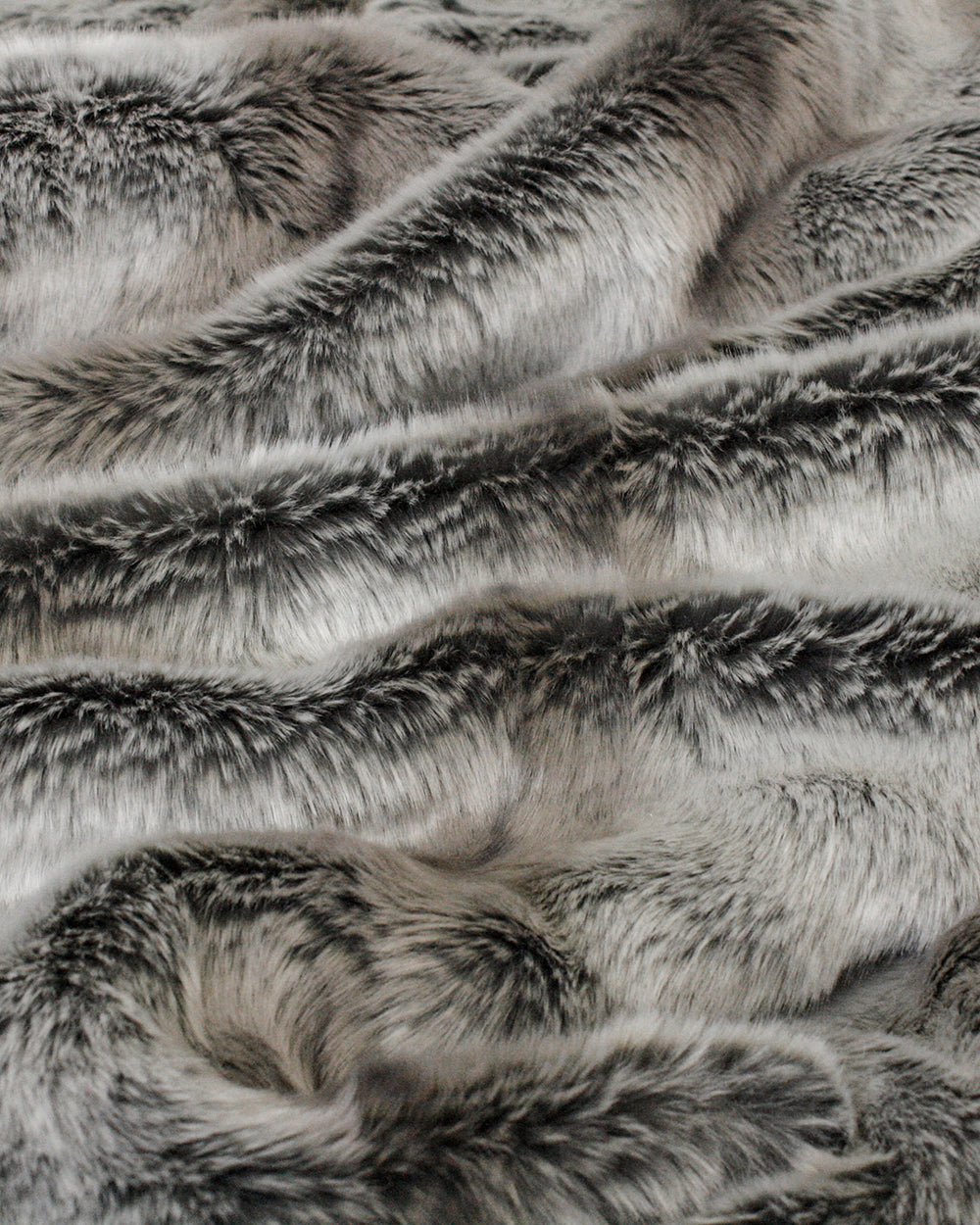 SILVER MARTEN FAUX FUR THROW